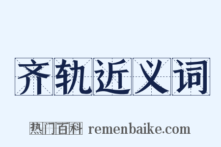 齐轨近义词是什么意思的图片